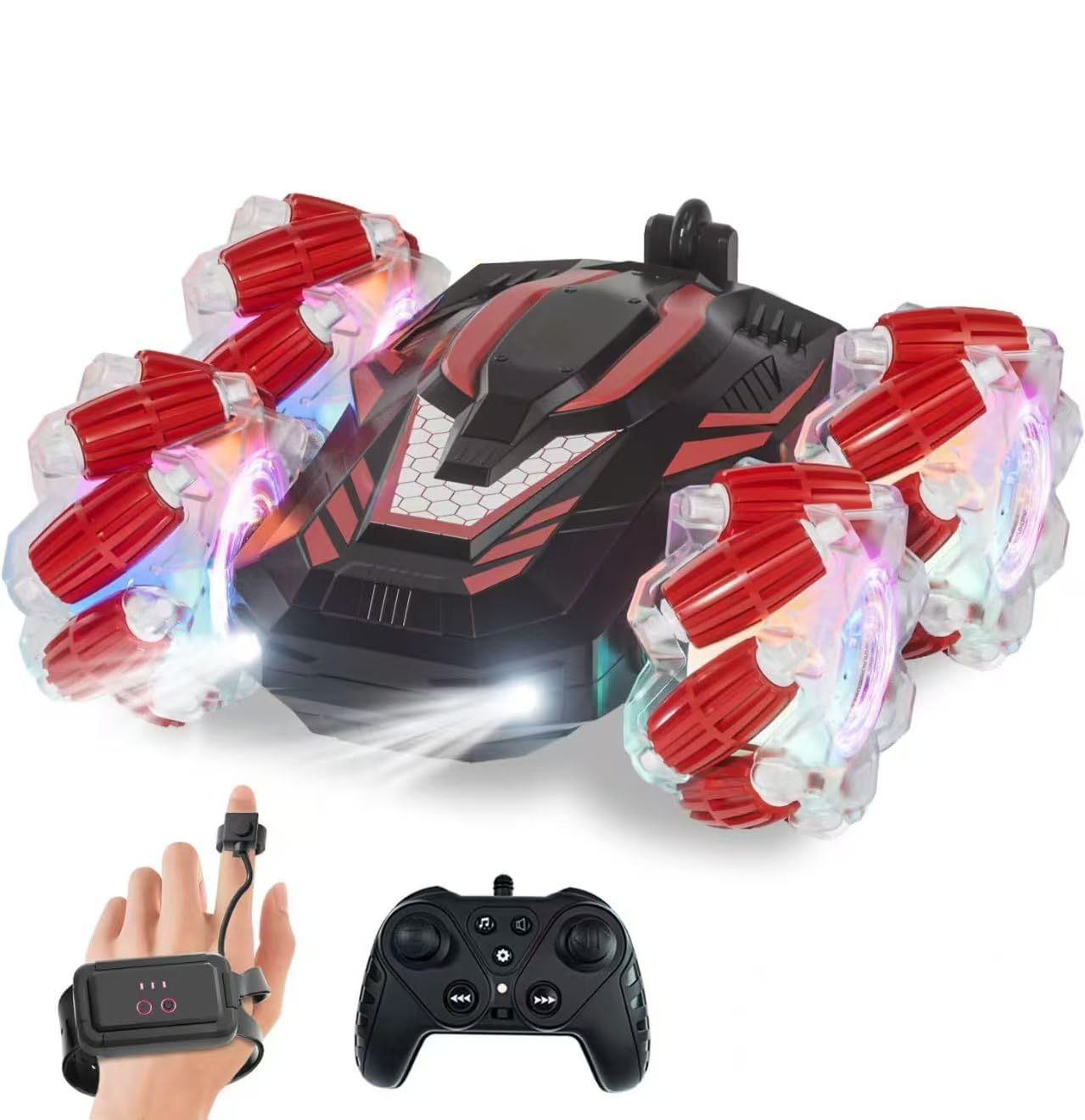 Amazon.com: LOOZIX New Gesture Sensing RC Stunt Car with Lights
